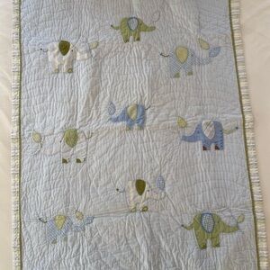 Elephant Pattern Baby Quilt - Pottery Barn